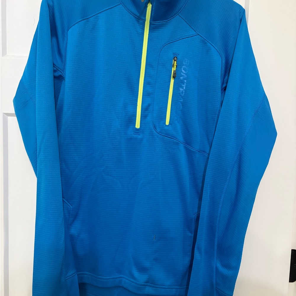 Men's Bontrager Evoke Blue Half-Zip Performance Jacket with Contrast Zipper